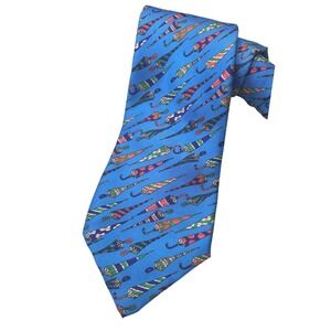 VTG Fendi Cravatte Silk Novelty Umbrella Tie Made in Italy